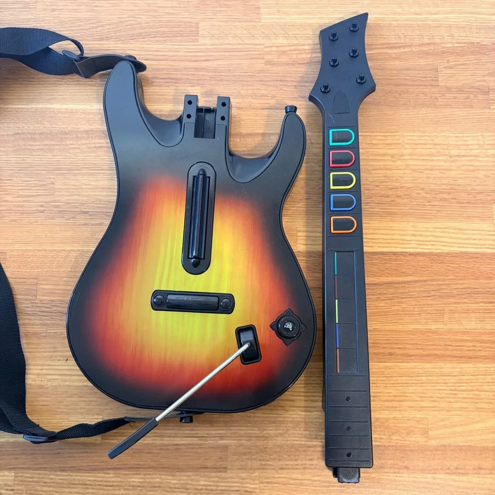 For Parts Untested Guitar Hero World Tour RedOctane PS3 Wireless Guitar Sunburst